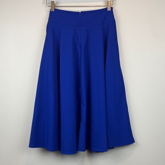 Chic Royal Blue A-Line Skirt - Picture 4 of 8